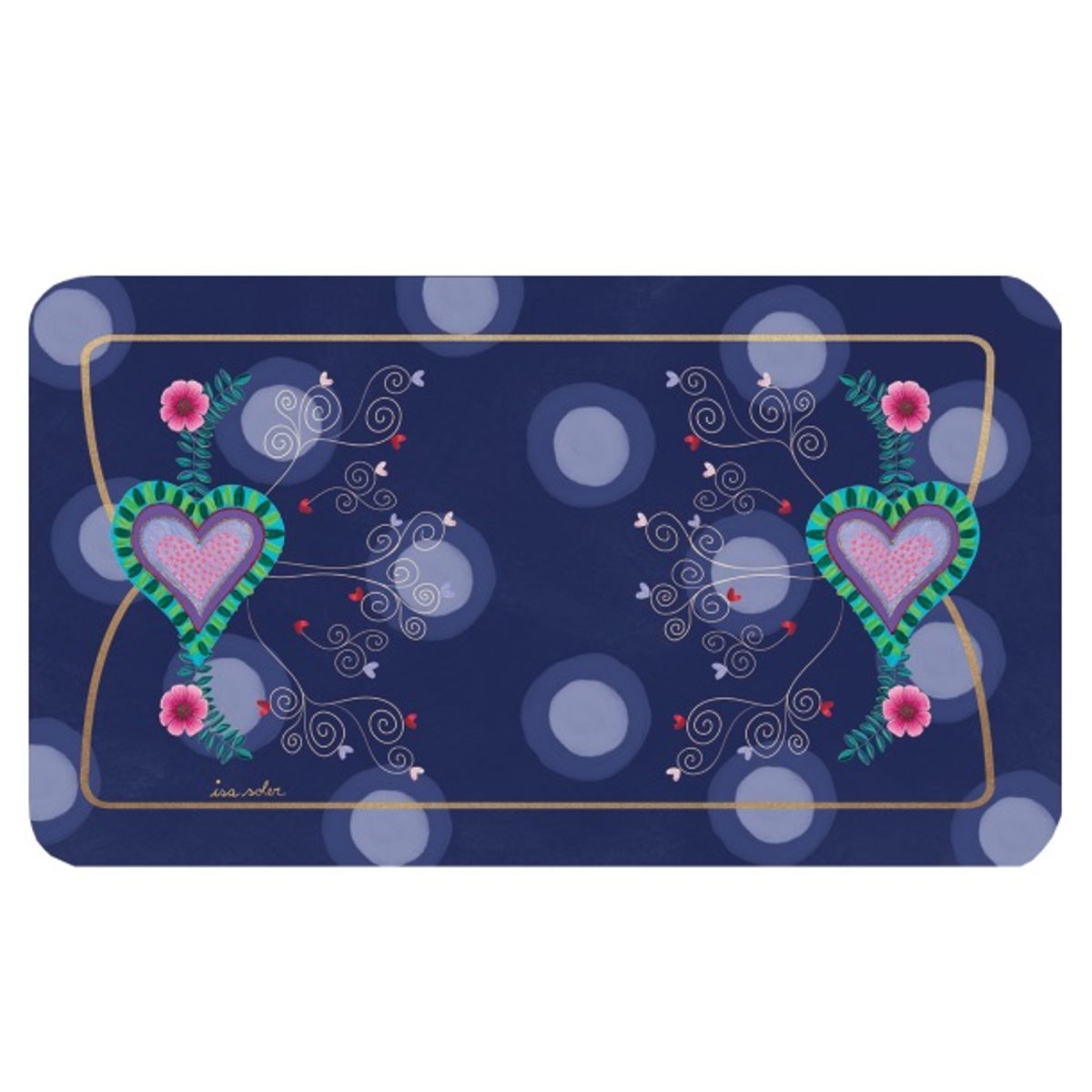 ISA SOLER - Office pad 40 x 70 Azul Profundo