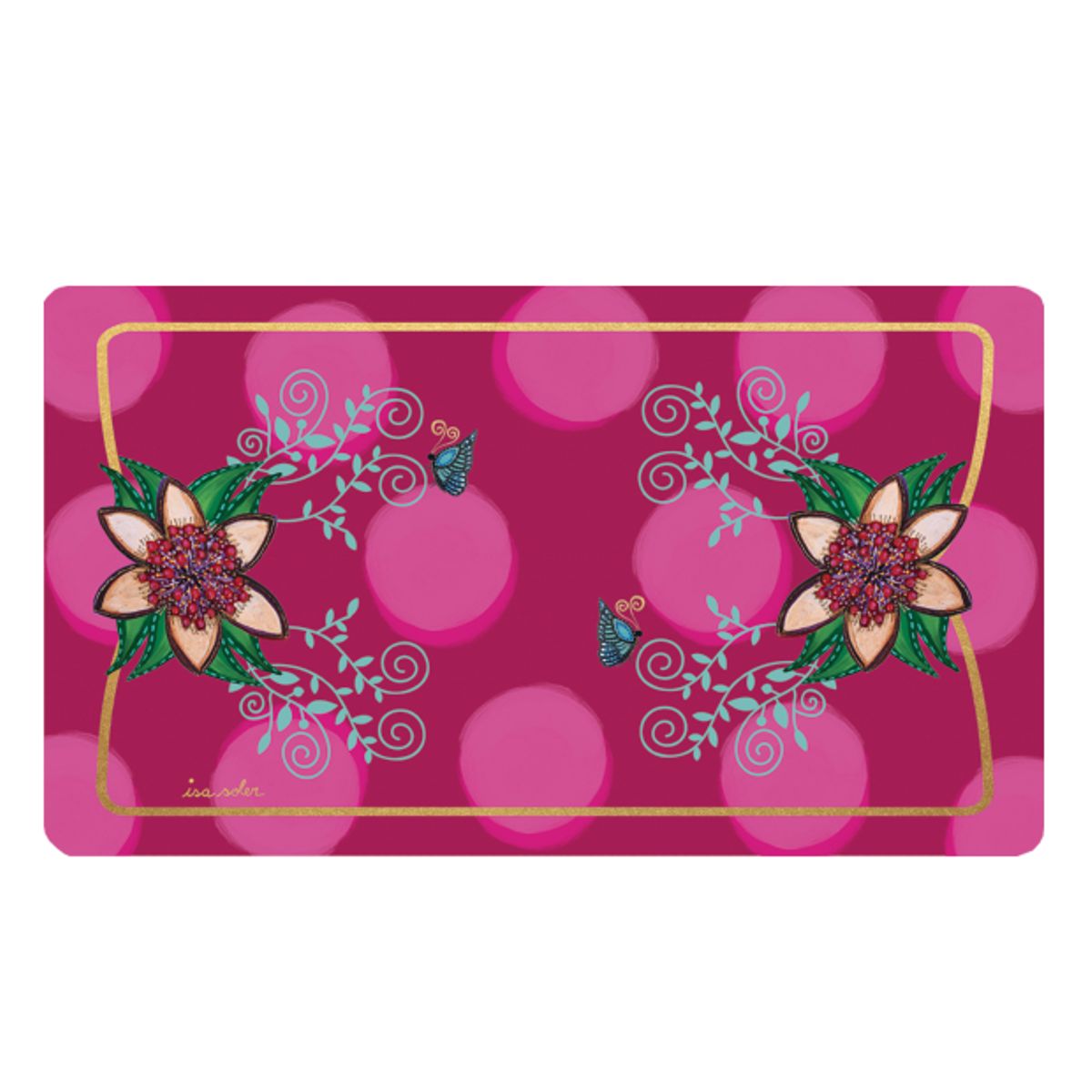 ISA SOLER - Office pad 40 x 70 Sueño Fucsia