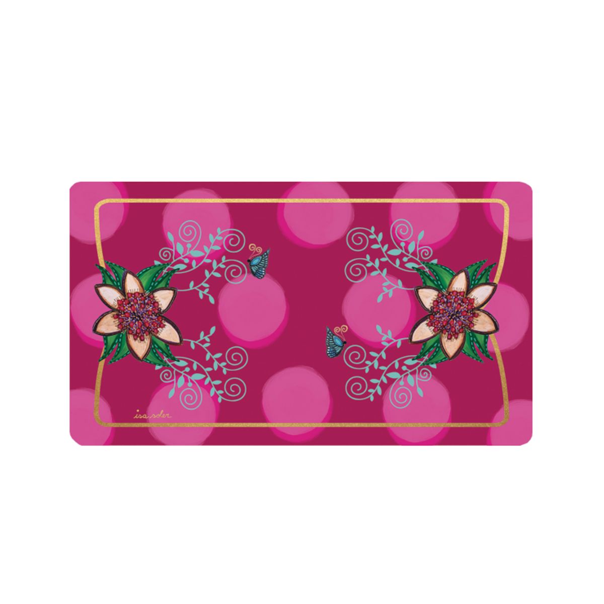 ISA SOLER - Office pad 40 x 70 Sueño Fucsia