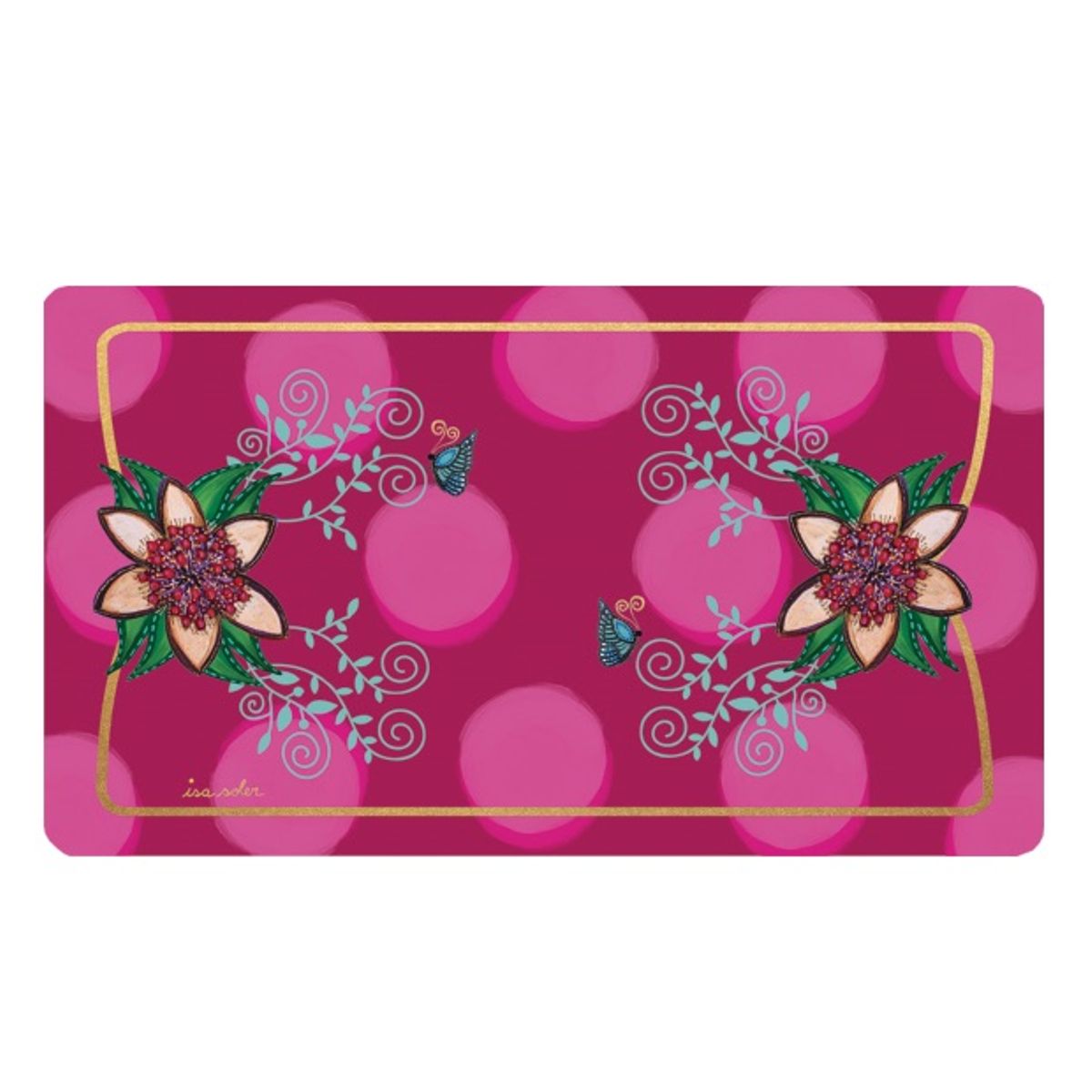 ISA SOLER - Office pad 40 x 70 Sueño Fucsia