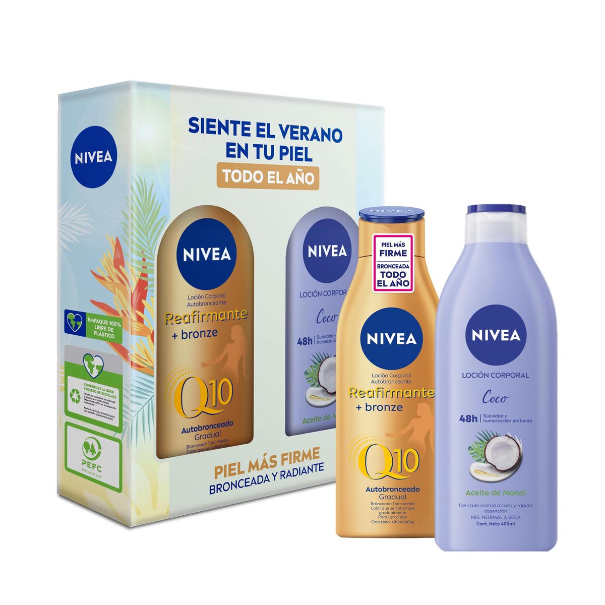 NIVEA - NIVEA Pack Bronze 400ml + Senses Coco 400ml