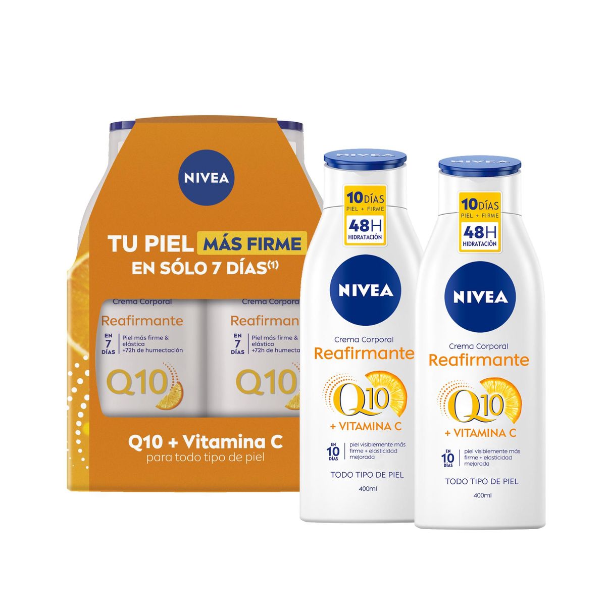 NIVEA - NIVEA Pack Reafirmante Q10 Crema Corporal 400ml x2