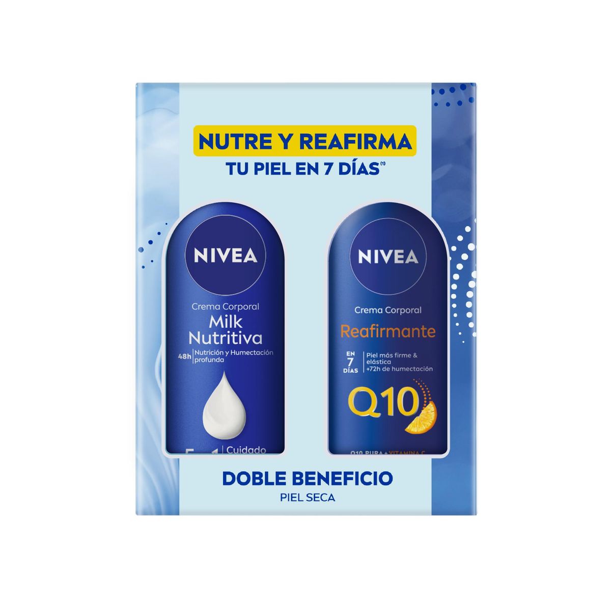NIVEA - NIVEA Pack Milk Nutritiva 400ml + Milk Q10 400ml