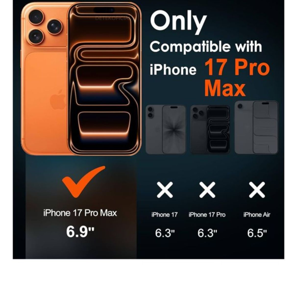 GENERICO - Protector Cámara Para iPhone 17 Pro Max