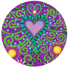 ISA SOLER - 6 individuales enredadera morado