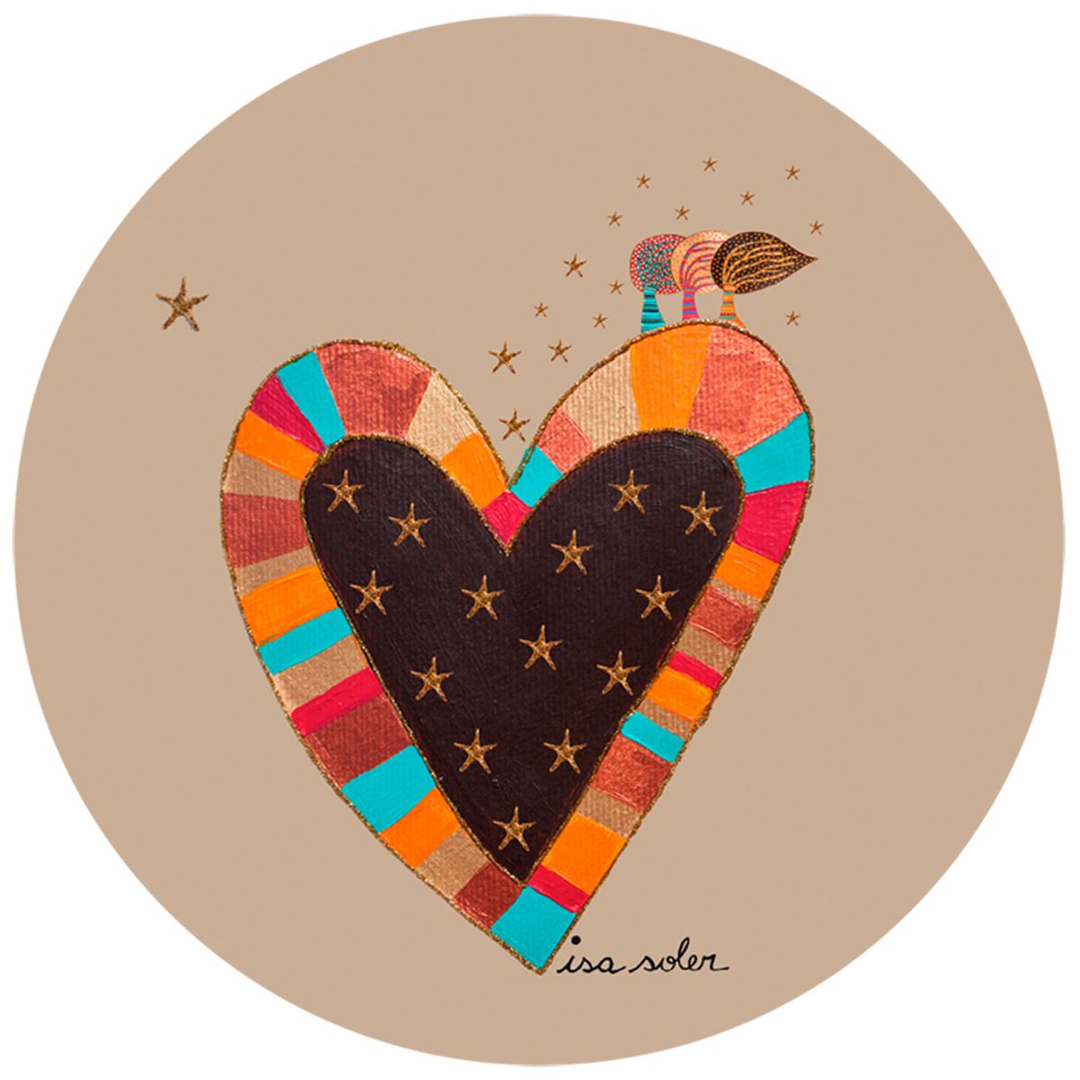 ISA SOLER - 6 INDIVIDUALES CORAZÓN PATAGONIA