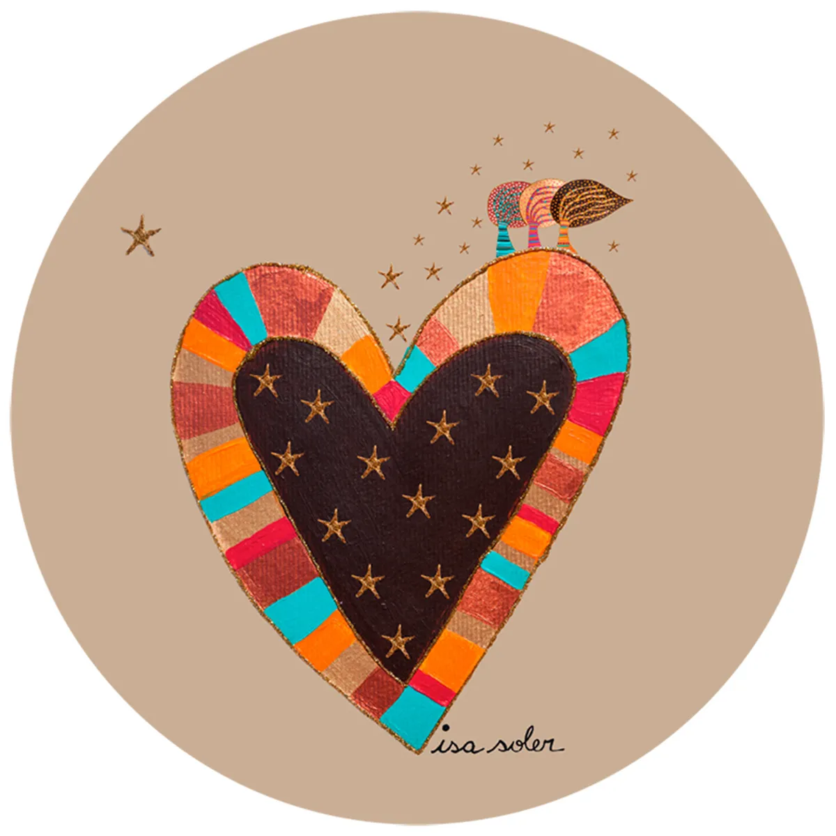 ISA SOLER - 6 INDIVIDUALES CORAZÓN PATAGONIA