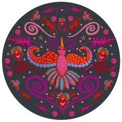 ISA SOLER - 6 INDIVIDUALES PÁJARO GRIS