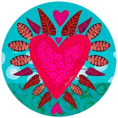 ISA SOLER - 6 INDIVIDUALES CORAZÓN TURQUESA