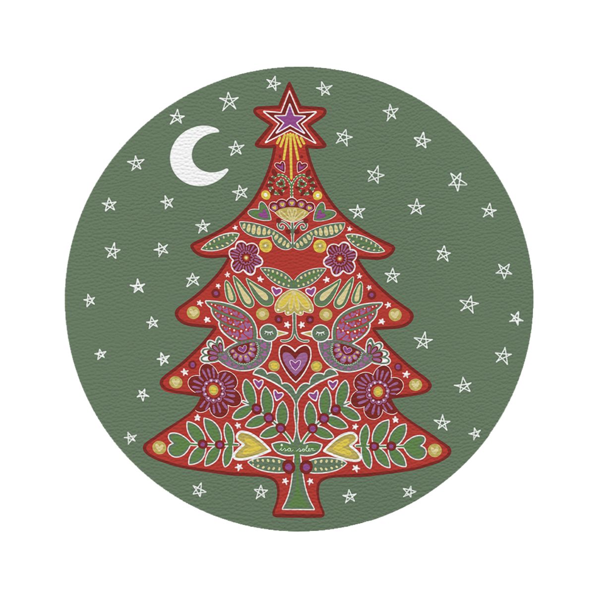 ISA SOLER - 6 INDIVIDUALES NAVIDAD VERDE