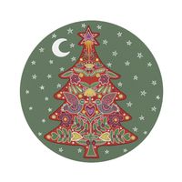 6 INDIVIDUALES NAVIDAD VERDE