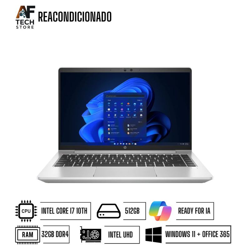 HP - Notebook HP Elitebook 840 G7 I7 Power (Win11 - Office365) Reacondicionado