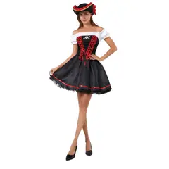 GENERICO - Disfraz Pirata Mujer Juvenil Adulto Talla S.-M, Halloween