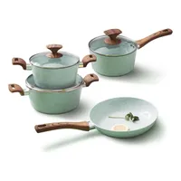 Bateria Ceramica 7 Piezas Granito Menta