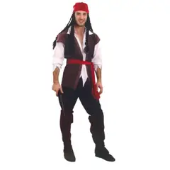 GENERICO - Disfraz Pirata Hombre Juvenil Adulto Talla L-XL Halloween