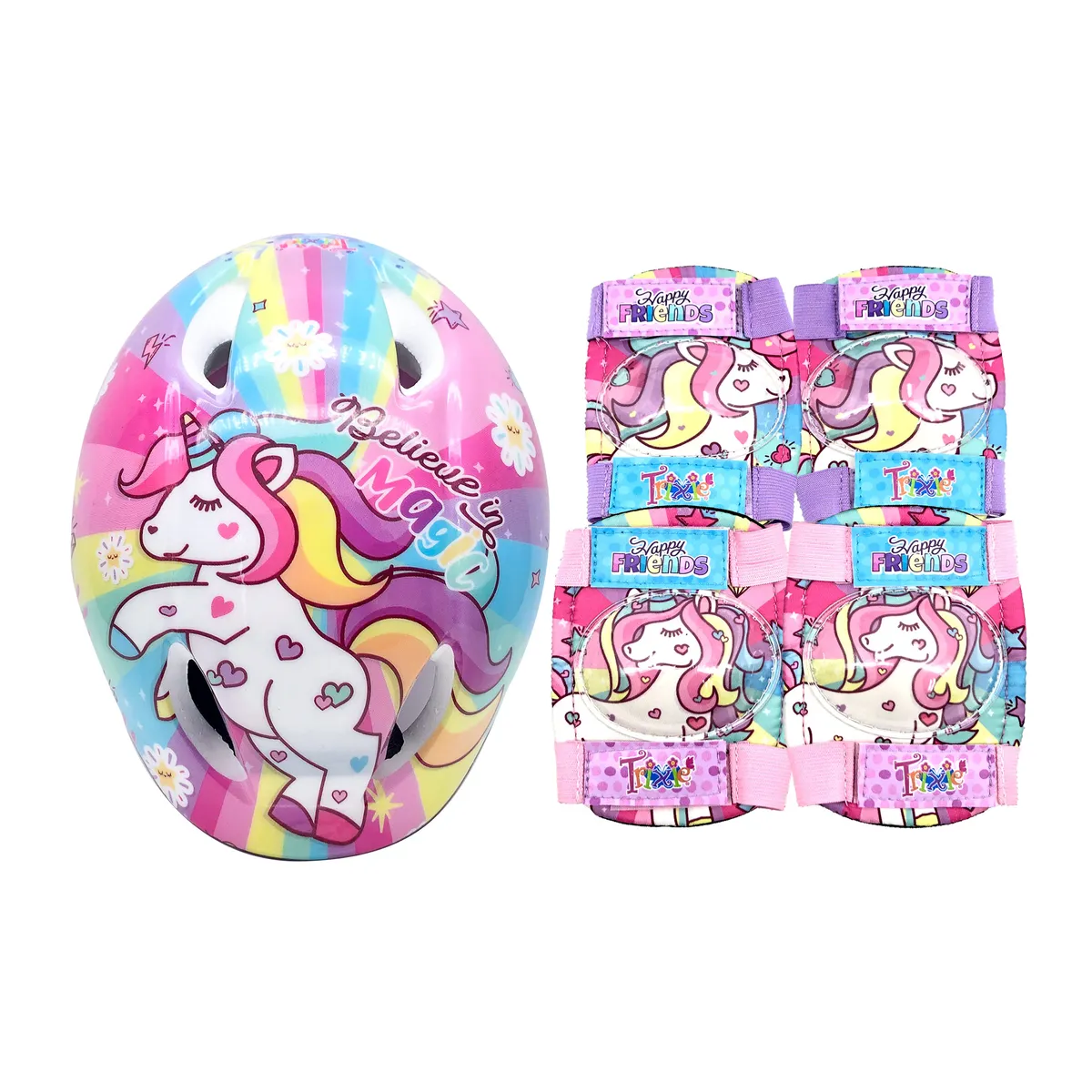 RUSH GIRL - Casco Niña mas Rodillera Y Codera Rush Girl Talla S