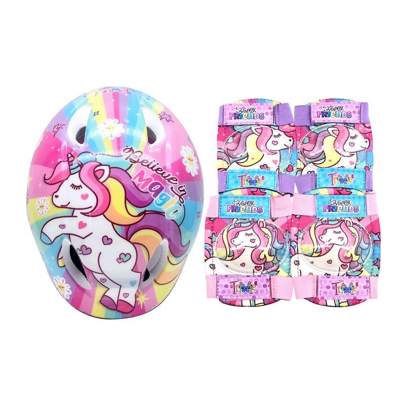 RUSH GIRL - Set De Protecciones Casco Rodillera Y Codera Rush Girl Talla S