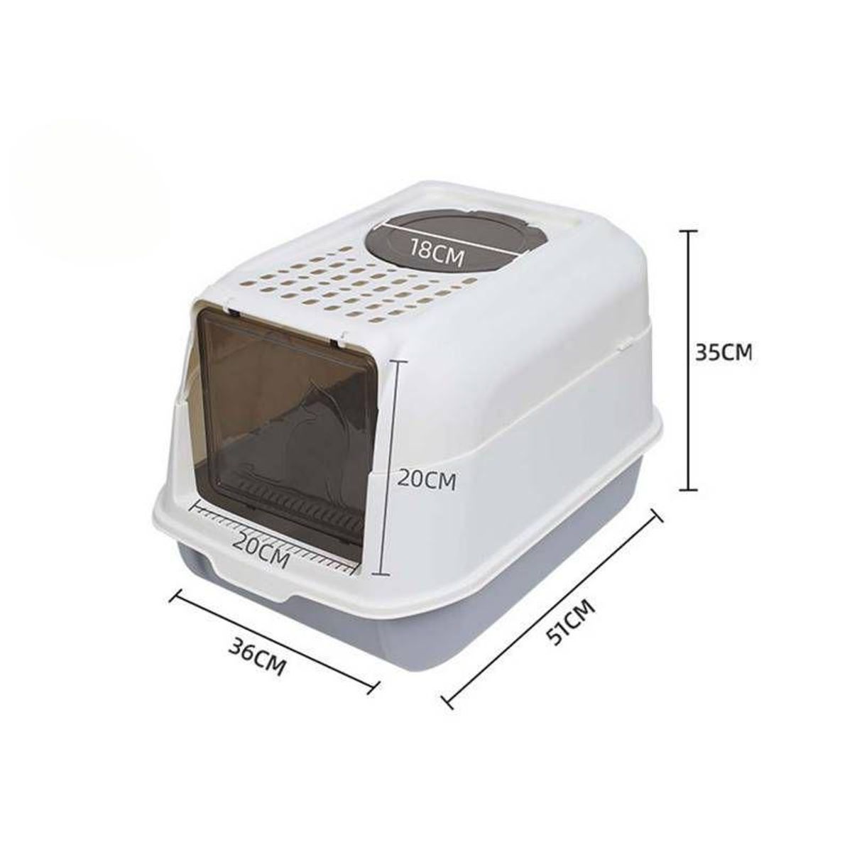 GENERICO - Arenero para Gatos 2 en 1 Baño Sanitario para Gatos