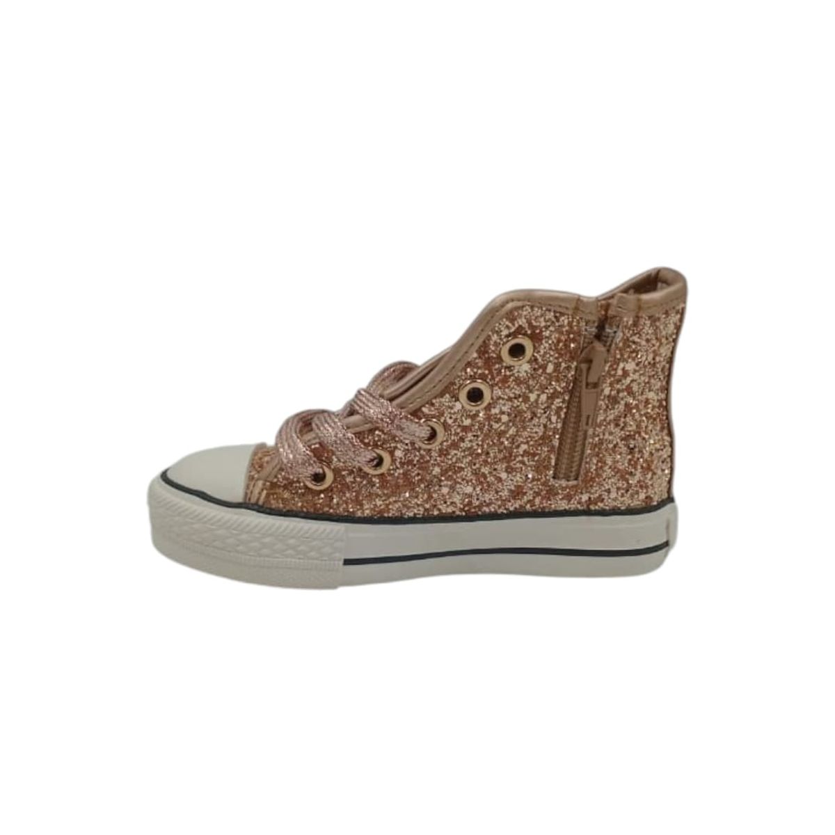 HERIEL - Zapatilla Glitter Champagne Niña