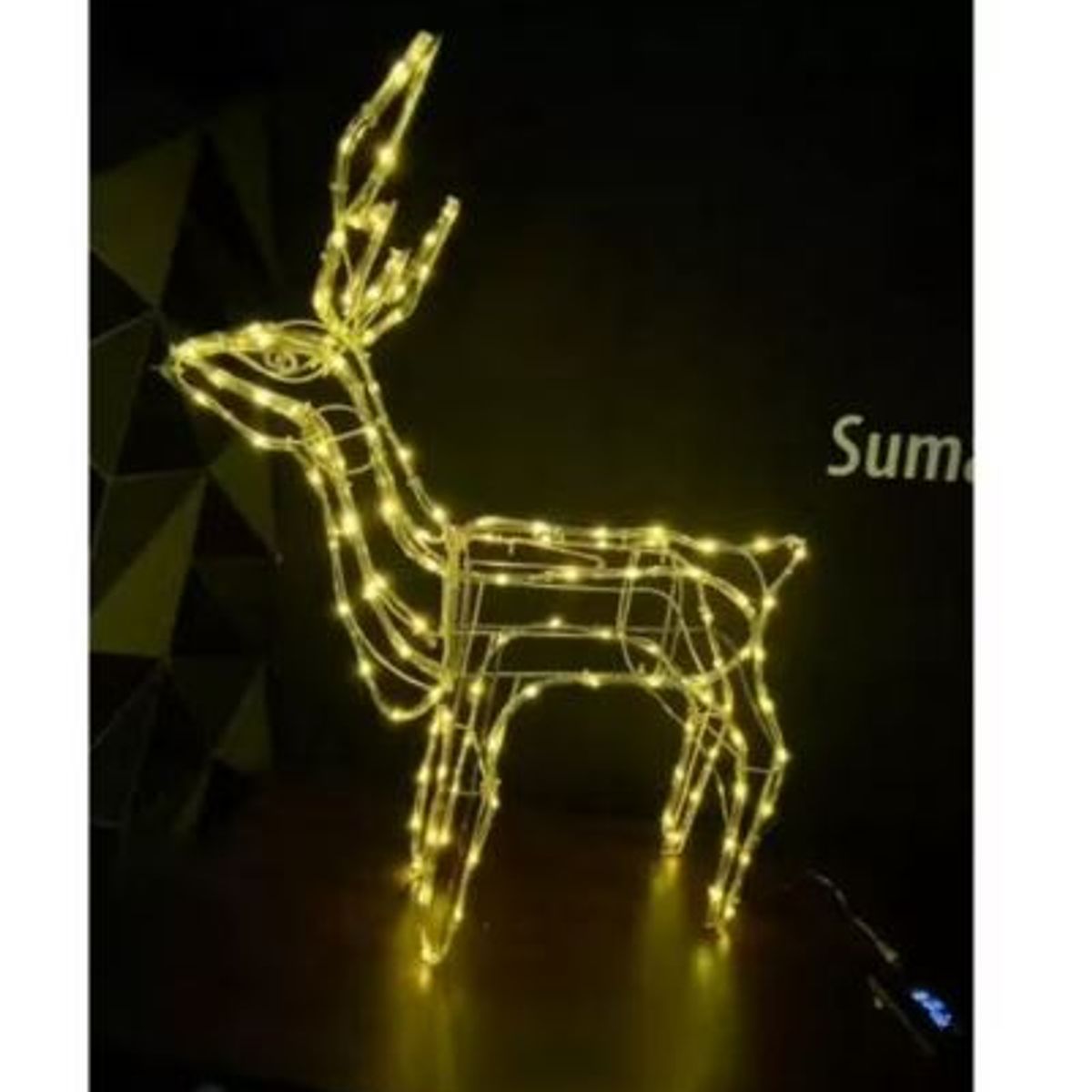 GENERICO - Reno Navidad Decoracion - Ciervo Navideño Luz LED SOLAR Calido 120cm