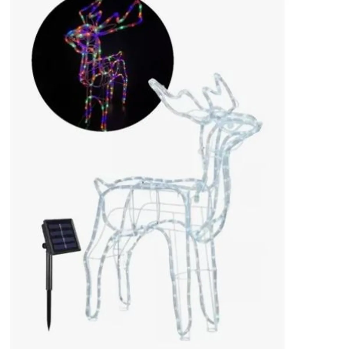 GENERICO - Reno Navidad Decoracion - Ciervo Navideño Luz LED SOLAR 120cm