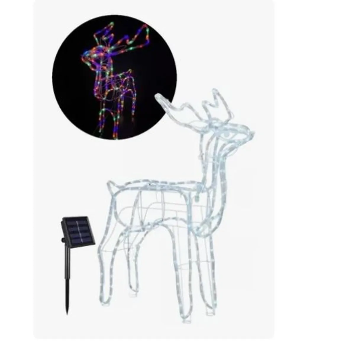 GENERICO - Reno Navidad Decoracion - Ciervo Navideño Luz LED SOLAR 120cm