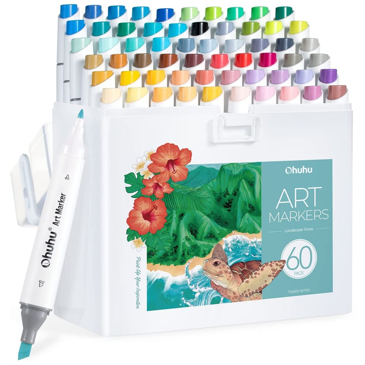 OHUHU - Ohuhu 60 Marcadores Alcohol Fina & Biselada fina Paisajes