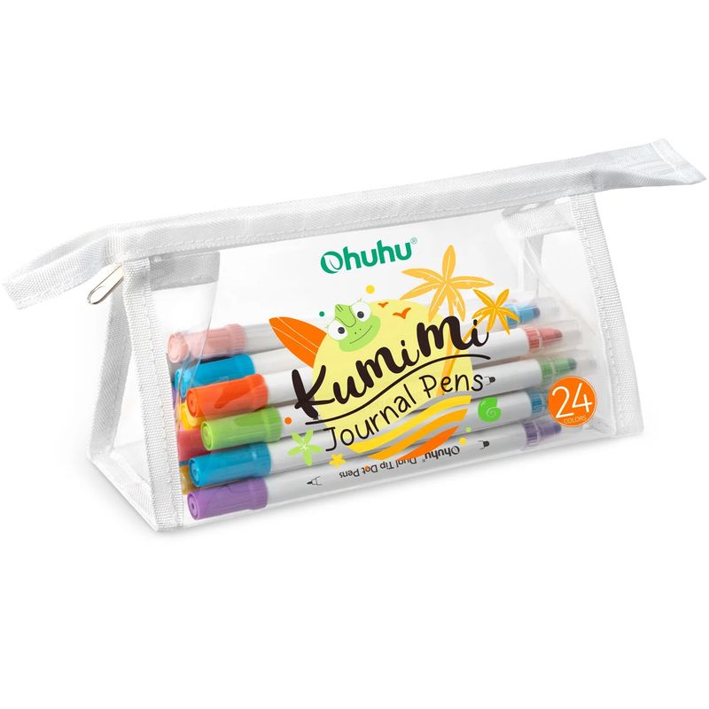 OHUHU - Ohuhu 24 Marcadores a base de Agua puntas Pincel y Puntos