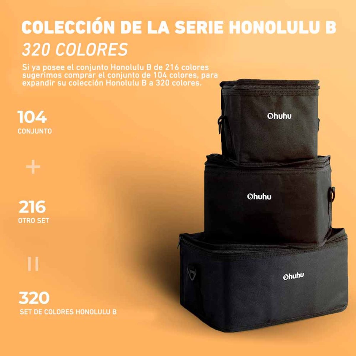 OHUHU - Ohuhu 320 Marcadores Alcohol + 1 Blender Pincel & Fina