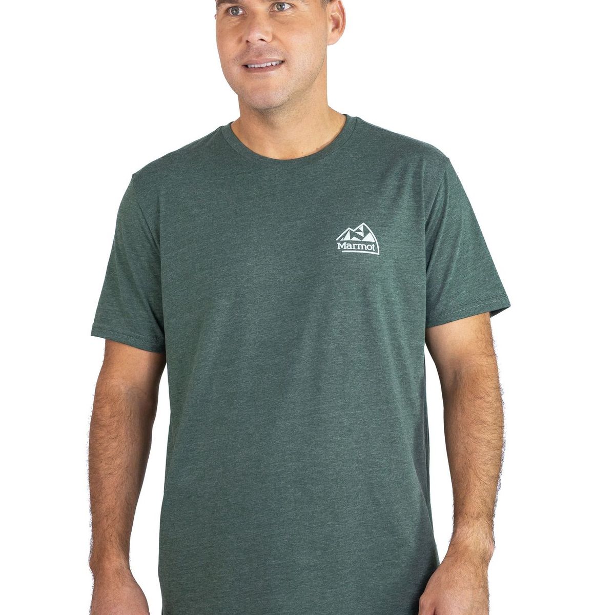 MARMOT - Polera Hombre Retro Logo Tee Verde Marmot