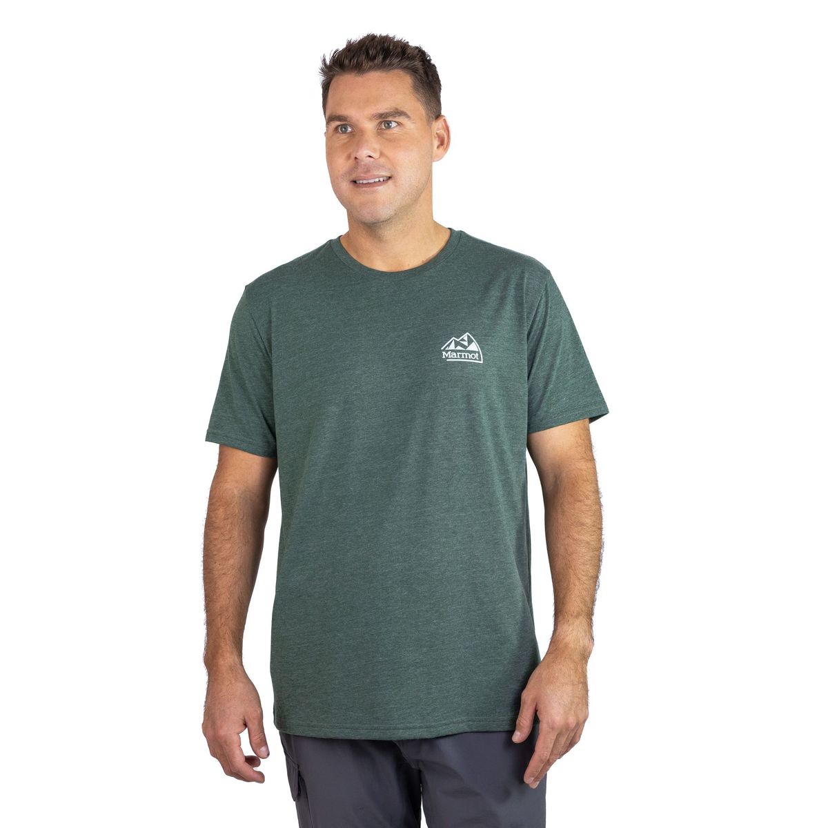 MARMOT - Polera Hombre Retro Logo Tee Verde Marmot
