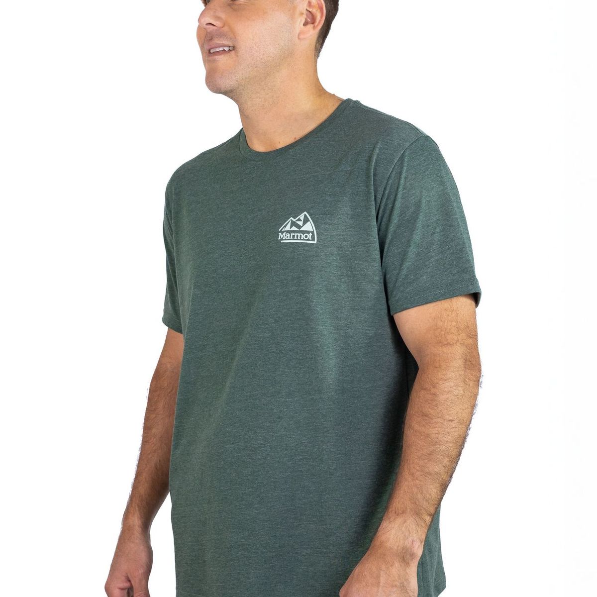 MARMOT - Polera Hombre Retro Logo Tee Verde Marmot