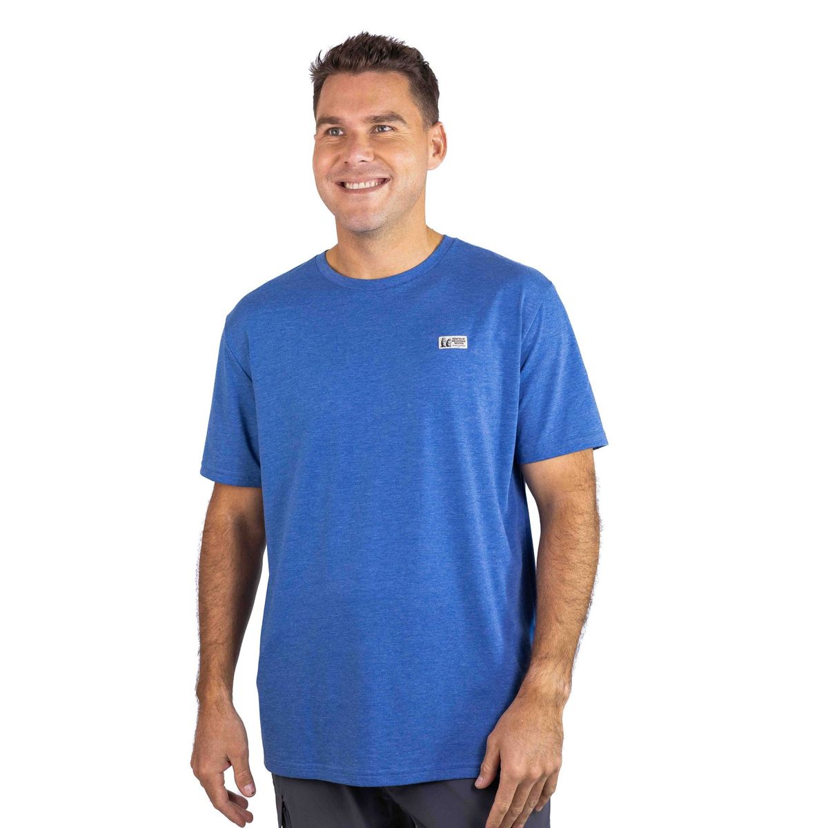 MARMOT - Polera Hombre Chest Label Tee Azul Marmot