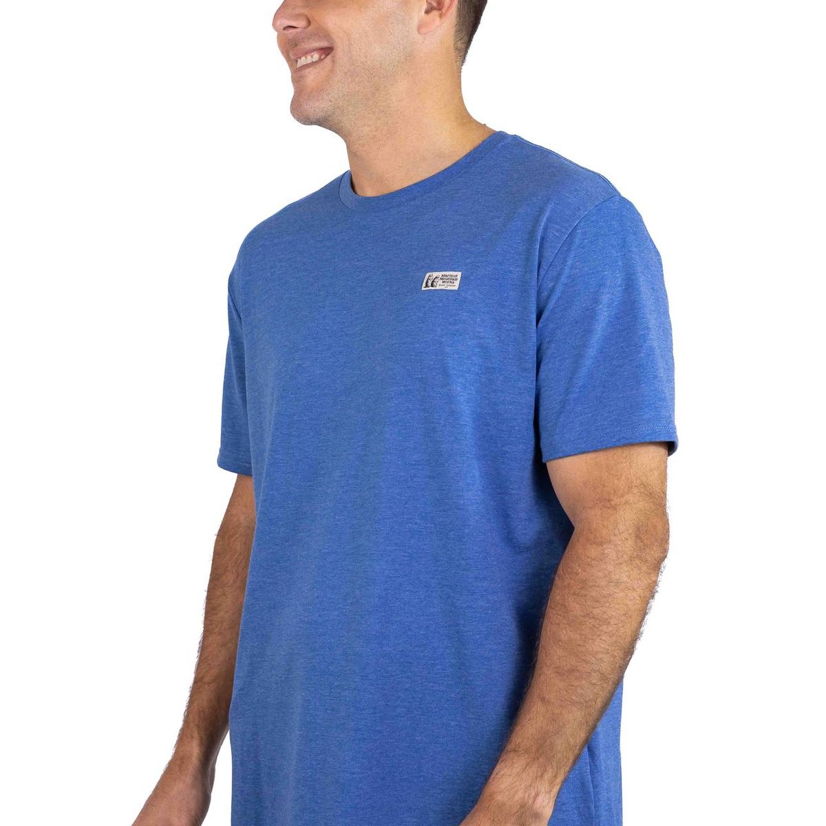MARMOT - Polera Hombre Chest Label Tee Azul Marmot