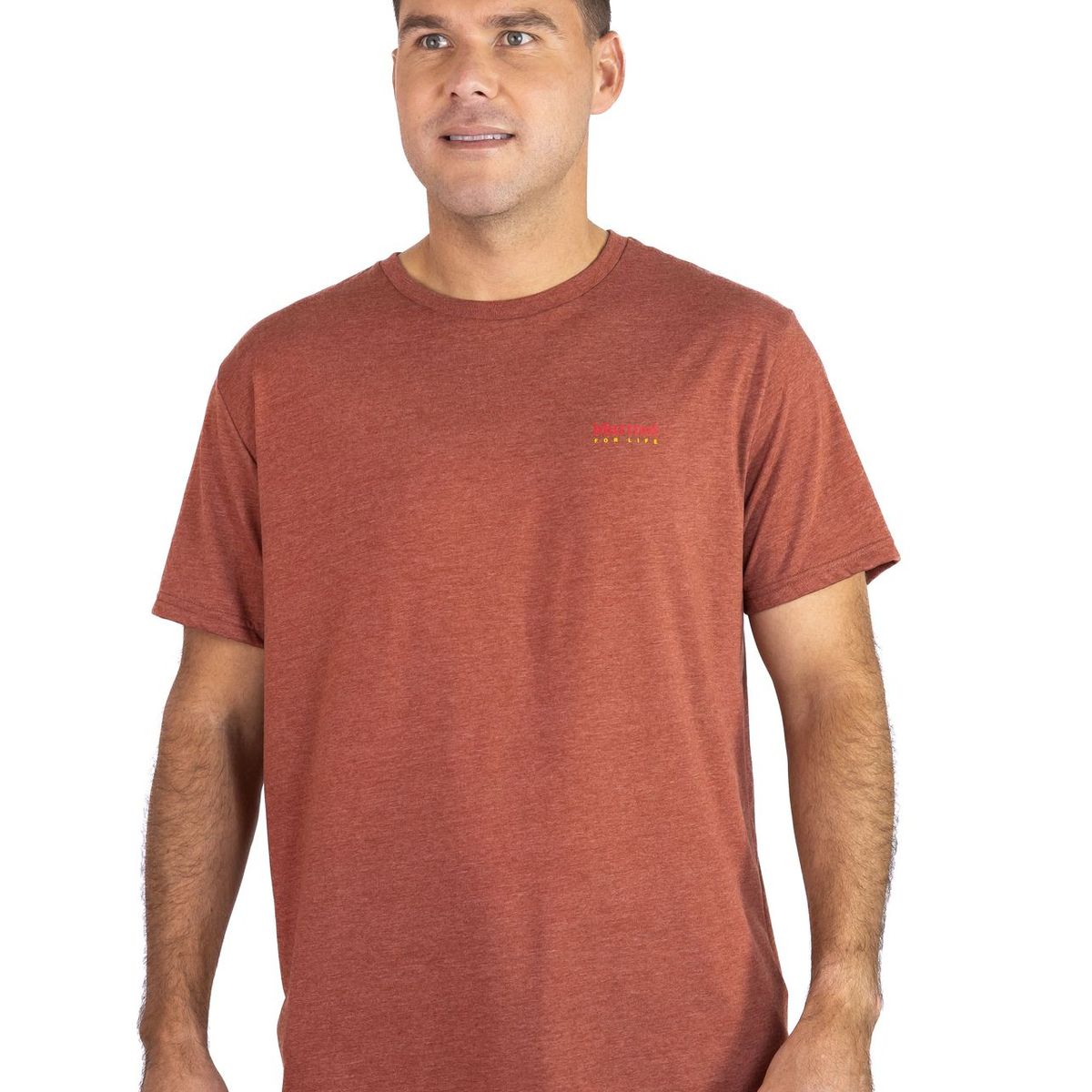MARMOT - Polera Hombre For Life Chest Logo Tee Naranjo Marmot