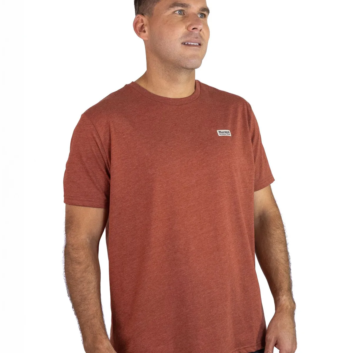 MARMOT - Polera Hombre Marmot Chest Vintage Label Tee Naranjo