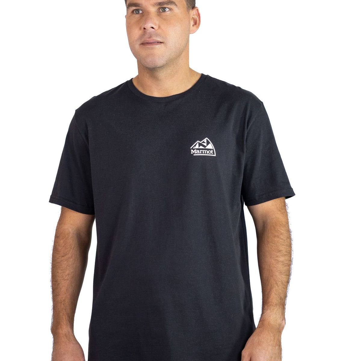 MARMOT - Polera Hombre Retro Logo Tee Negro Marmot