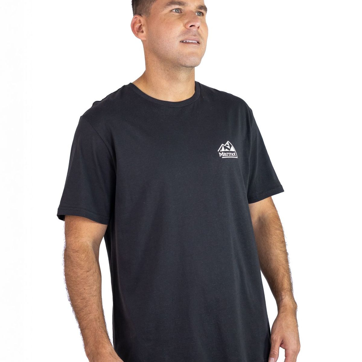 MARMOT - Polera Hombre Retro Logo Tee Negro Marmot