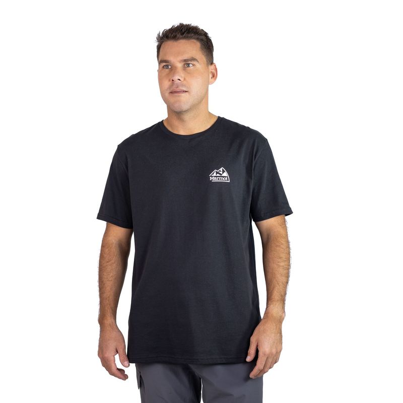 MARMOT - Polera Hombre Retro Logo Tee Negro Marmot