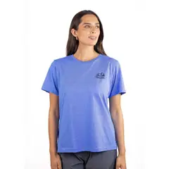 MARMOT - Polera Mujer Retro Logo Tee Azul