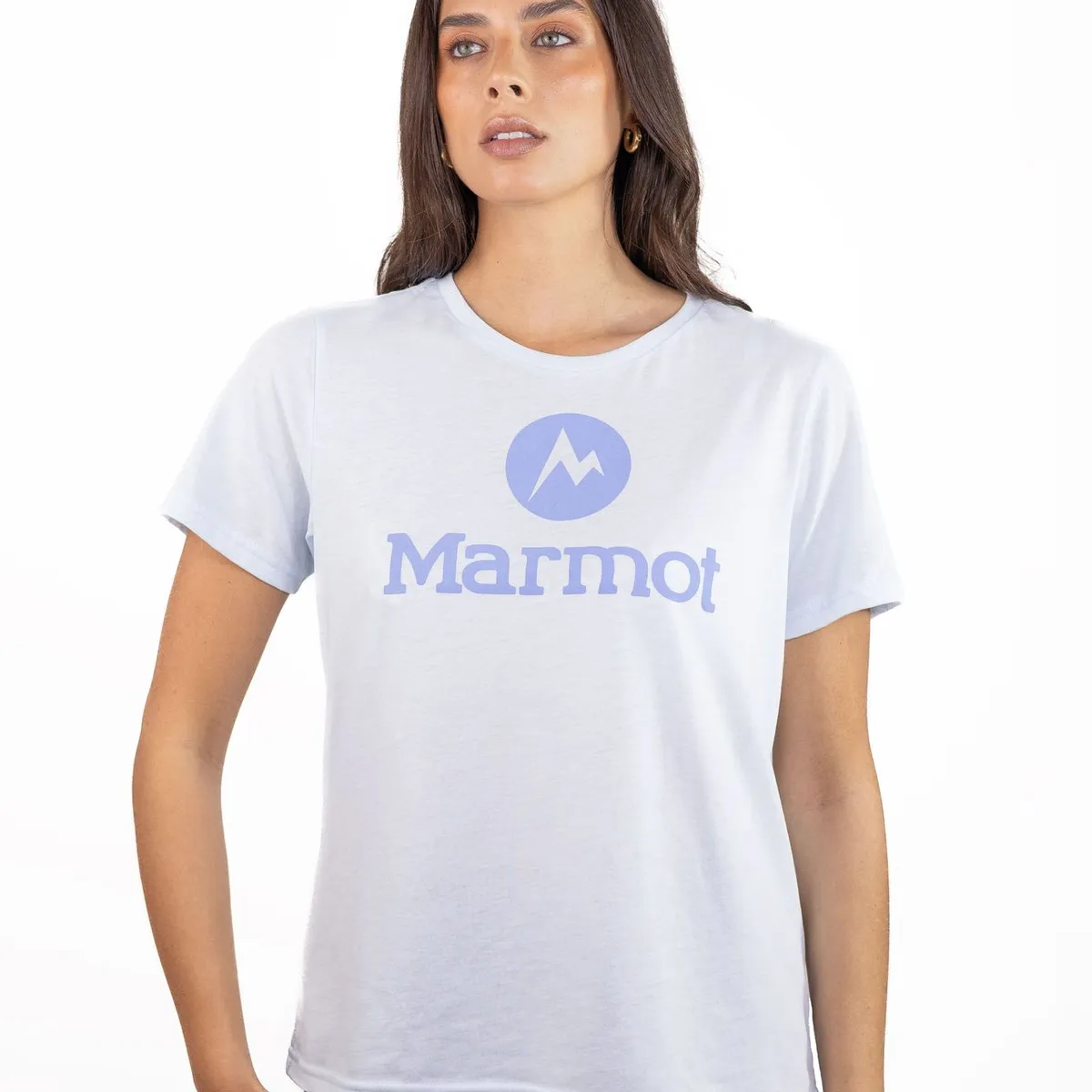 MARMOT - Polera Mujer Marmot Circle Logo Tee Blanco