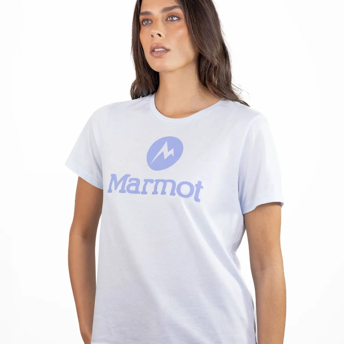 MARMOT - Polera Mujer Marmot Circle Logo Tee Blanco