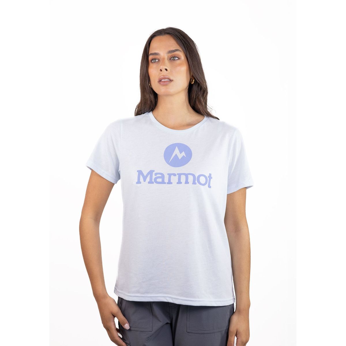 MARMOT - Polera Mujer Marmot Circle Logo Tee Blanco