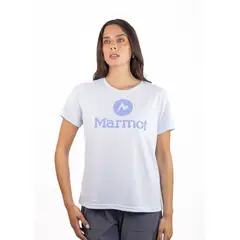 MARMOT - Polera Mujer Circle Logo Tee Blanco