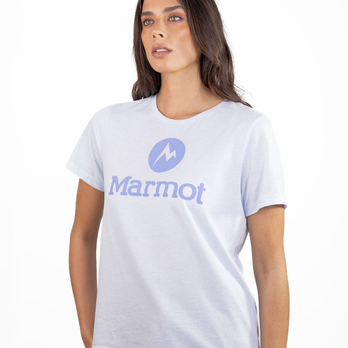 MARMOT - Polera Mujer Marmot Circle Logo Tee Blanco