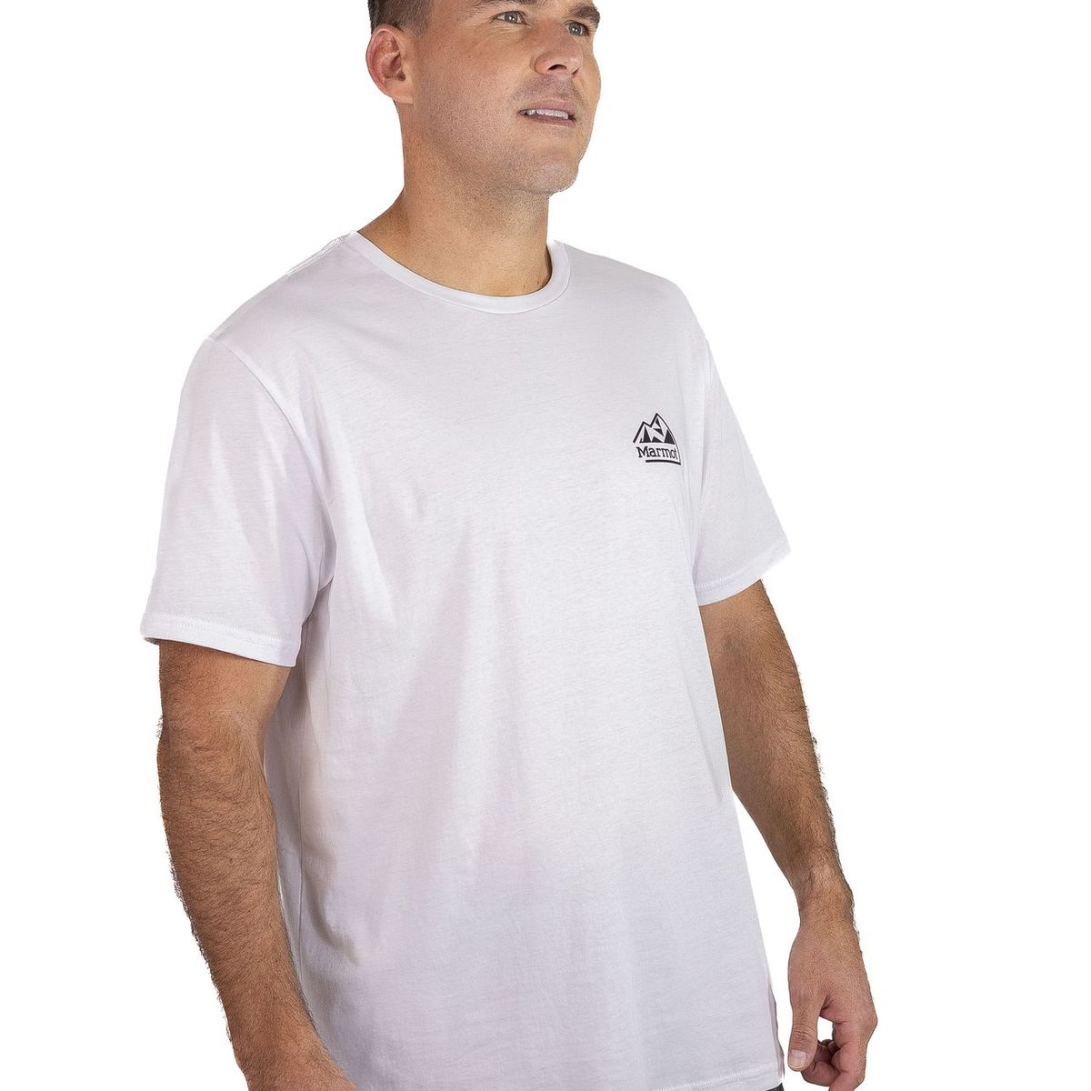 MARMOT - Polera Hombre Retro Logo Tee Blanco Marmot