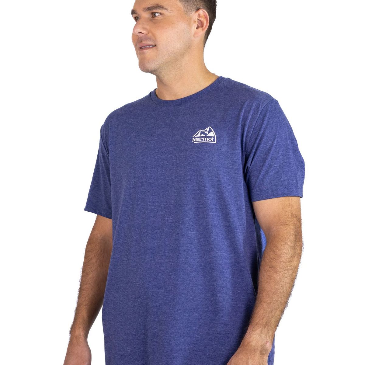 MARMOT - Polera Hombre Marmot Retro Logo Tee Azul