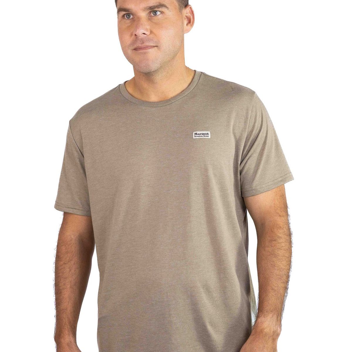 MARMOT - Polera Hombre Chest Vintage Label Tee Marrón Marmot