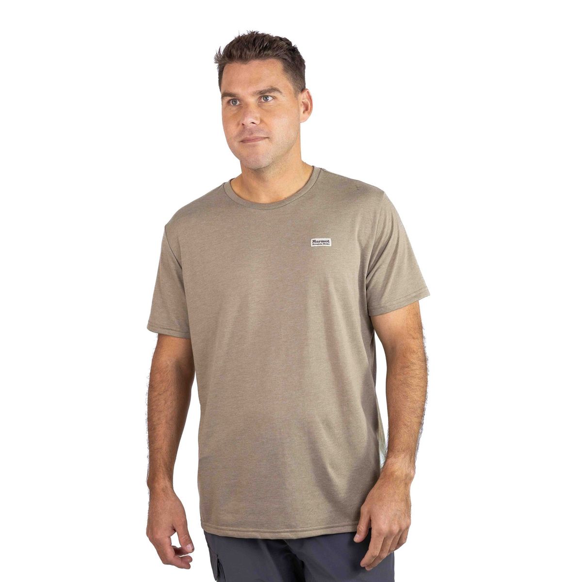 MARMOT - Polera Hombre Chest Vintage Label Tee Marrón Marmot