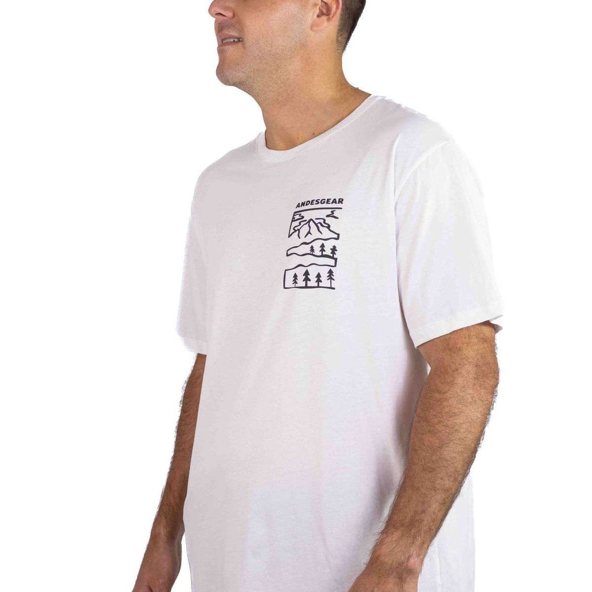 ANDESGEAR - Polera Hombre Paisaje Blanco Andesgear